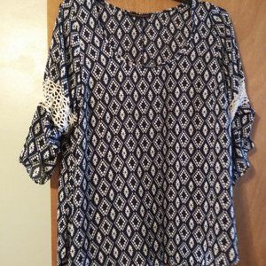 Women BoHo Blouse Plus 1X